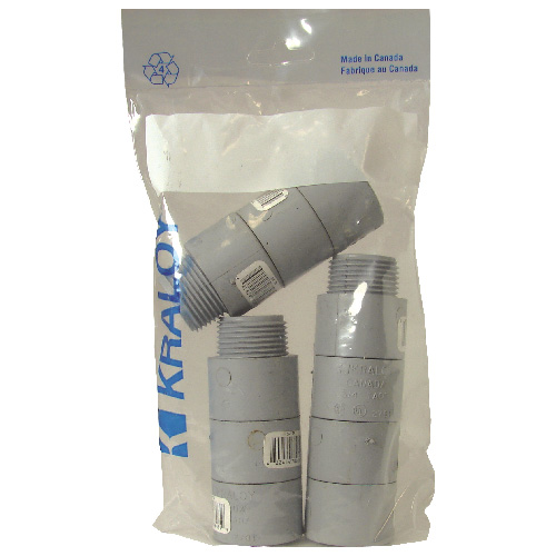 Adaptateur de terminal, PCV, 3/4", mâle, pqt/10