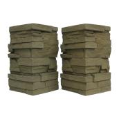 Coin extérieur Drystack en polyuréthane gris et beige