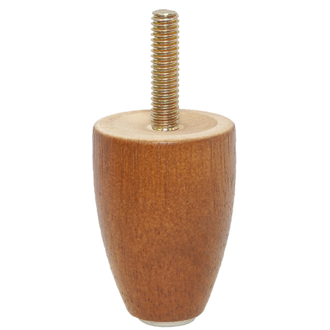 Patte de lit en bois franc de 2" au fini acajou