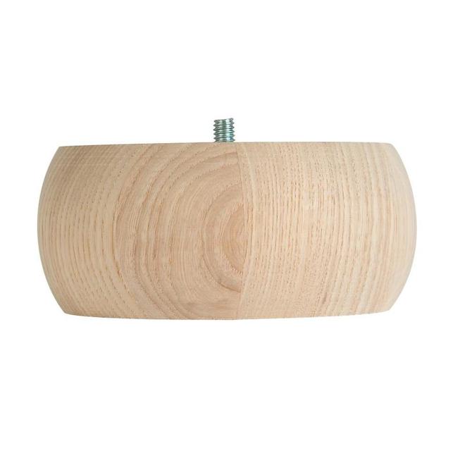 Natural Finish Pine Table Foot Bun - 5" x 2 1/4"