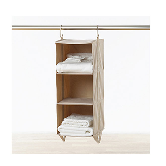 Organisateur de garde-robe, 3 tablettes, 12 x 15 x 35,5 po