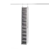 10-Shelf Closet Shoe Organizer - Fabric - 7 1/2