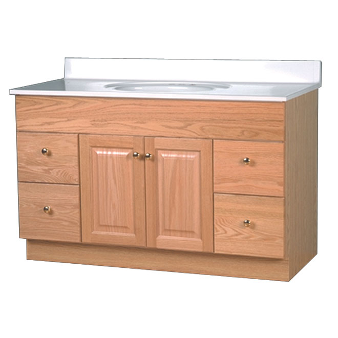 Bowen 2-Door 4-Drawer Vanity Base - Oak