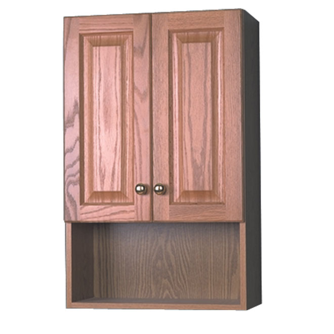 Armoire de toilette « Bowen » 2 portes, 1 tablette, chêne