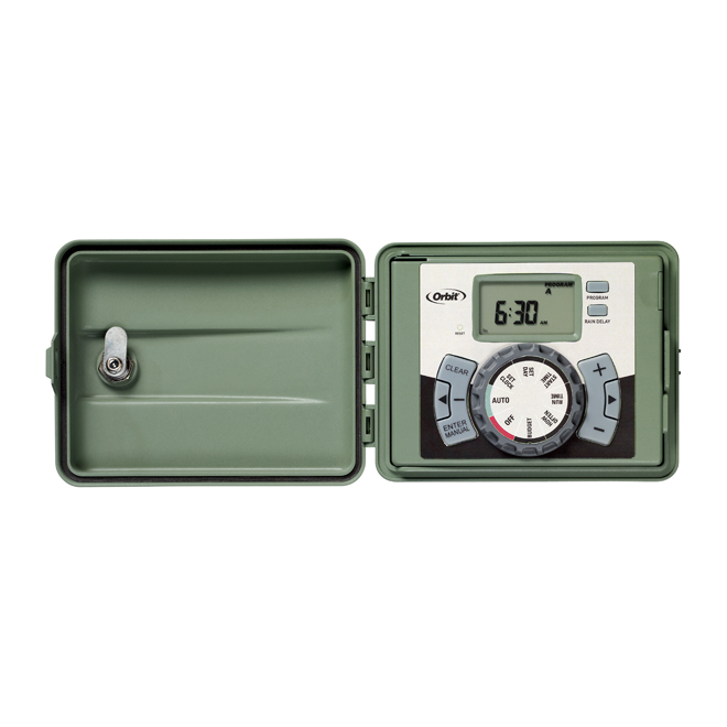 Timer - 6-Station Outdoor Swing-Panel Irrigation Timer
