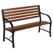 Banc de parc pour l'extérieur, brun/noir