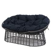 Patio Satellite Sofa - Bombay - Black - 2 Places
