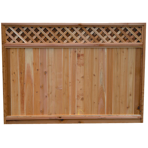 Fence with Solid Lattice Top