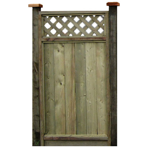 Gate with Lattice Top