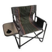 Chaise de camping de type cinéaste, vert/gris