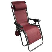 Chaise longue de patio Relax, rouge