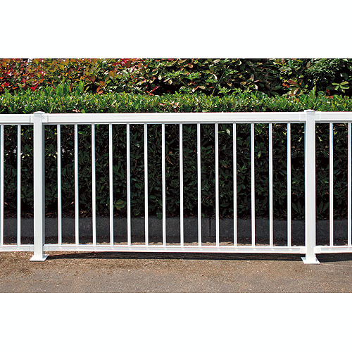 Exterior Top and Bottom Railings 6' - White