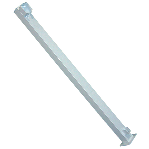 Poteau d'extrémité en aluminium pour clôture, 42 po, blanc