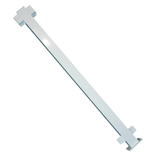 Poteau intermédiaire en aluminium pour clôture, 42 po, blanc
