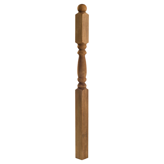 Colonial Treated Wood Deck Post - Brown - 3 1/4" x 54"
