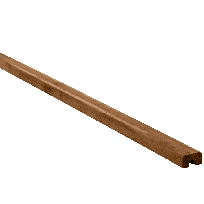 Treated Wood U moulding - Brown - 1" x 2" x 8'