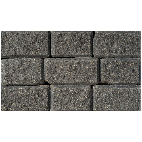 "Roman" StackStone Wall Corner - Charcoal/Tan