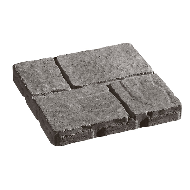 "Quadral" Patio Stone Slab 16" x 16" -Shadow Blend