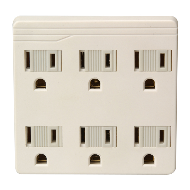6-Outlet Wall Block