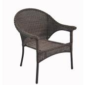 Chaise de patio en osier empilable Spruce Hills, brun