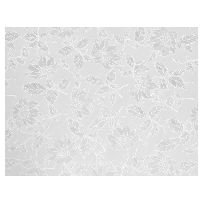 Film vinyle autocollant, floral transparent