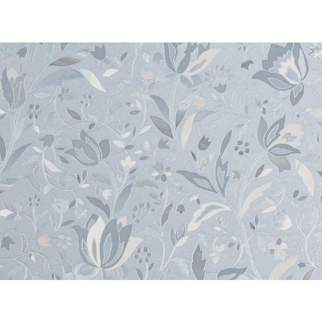 Static-Cling Window Film - Floral - 32.25" x 78"- Clear