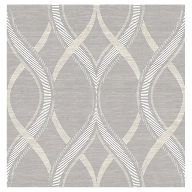 Wallpaper -Intertwined Lines - 20" x 33' - Taupe