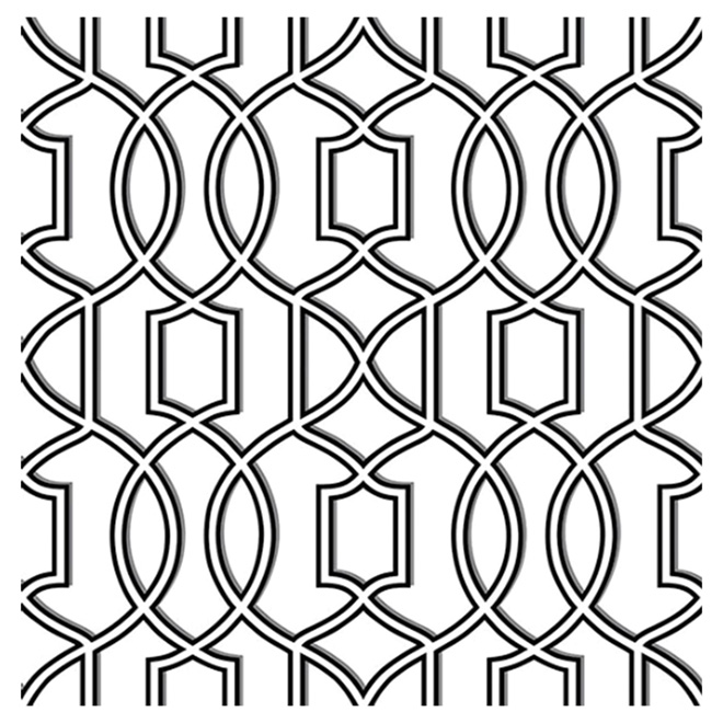 Papier peint « Symétrie », 20 po x 31 po, blanc et noir
