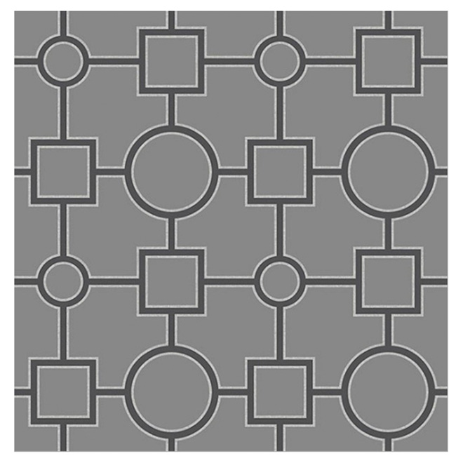 Wallpaper - "Symmetry" - 20" x 31" - Grey and Black