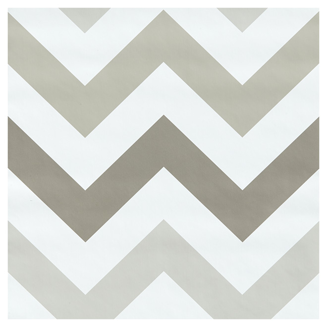 Wallpaper - Zig Zag Design - 20.5" x 18' - Taupe