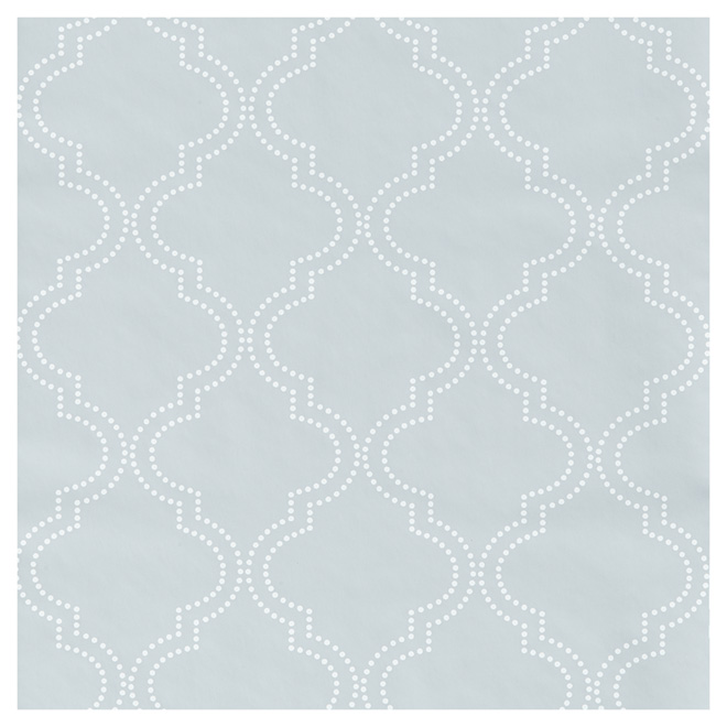 Papier peint à motif quadrilobe, 20,5 x 18', gris