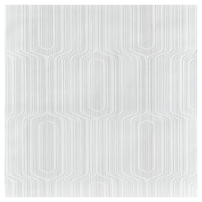 Paintable Lined Wallpaper - 20.5" x 33' - White