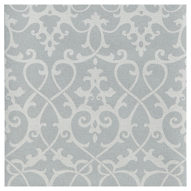 Wallpaper- Ironwork Design- 20.5" x 33' - Grey