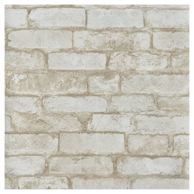 Wallpaper- Brick Design- 20.5" x 33' - White