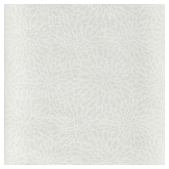 Papier peint fleuri 20,5" x 33', beige