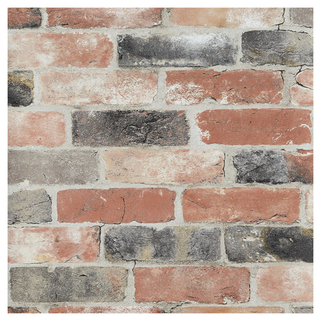 Wallpaper- Bricks - 20.5" x 33' - Orange/Brown