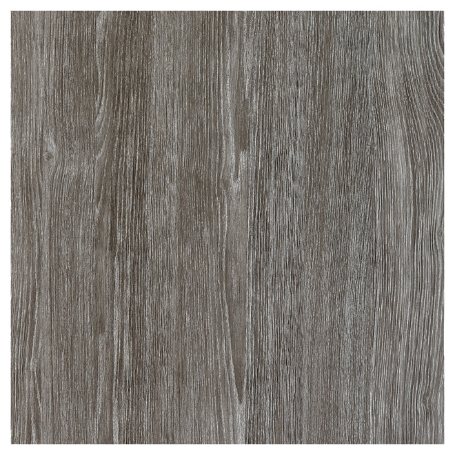 Vinyle autocollant imitation de chêne, 17,75" x 66", gris