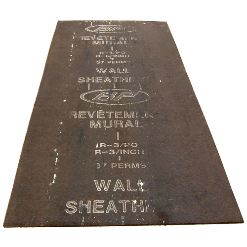 Rigid Insulation Panel - Wood Fiber - 7/16" x 4' x 9' - Black