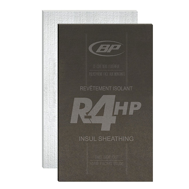 Panneau isolant haute performance R-4, 4' x 9' x 1/2"