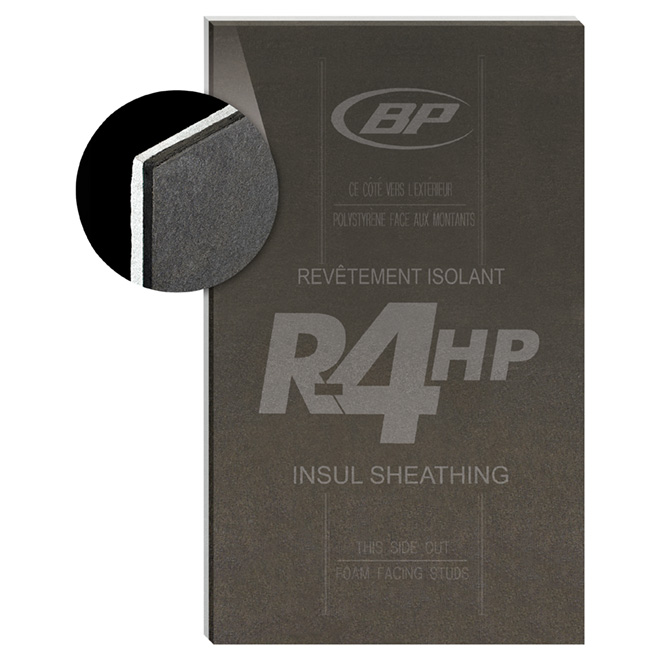 Panneau isolant haute performance R-4, 4' x 9' 2" x 1 1/8"