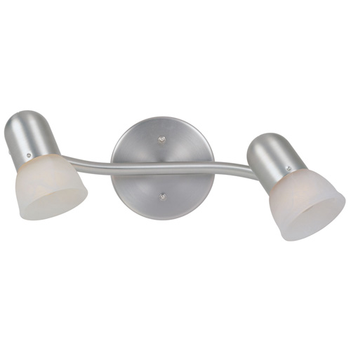 Plafonnier à 2 lumières Omni, nickel satiné