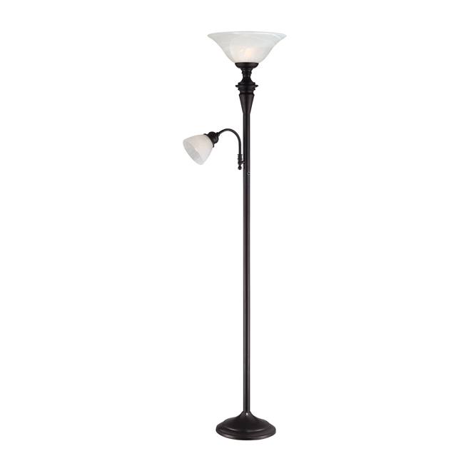 Torchiere Lamp 71" - Oiled Bronze