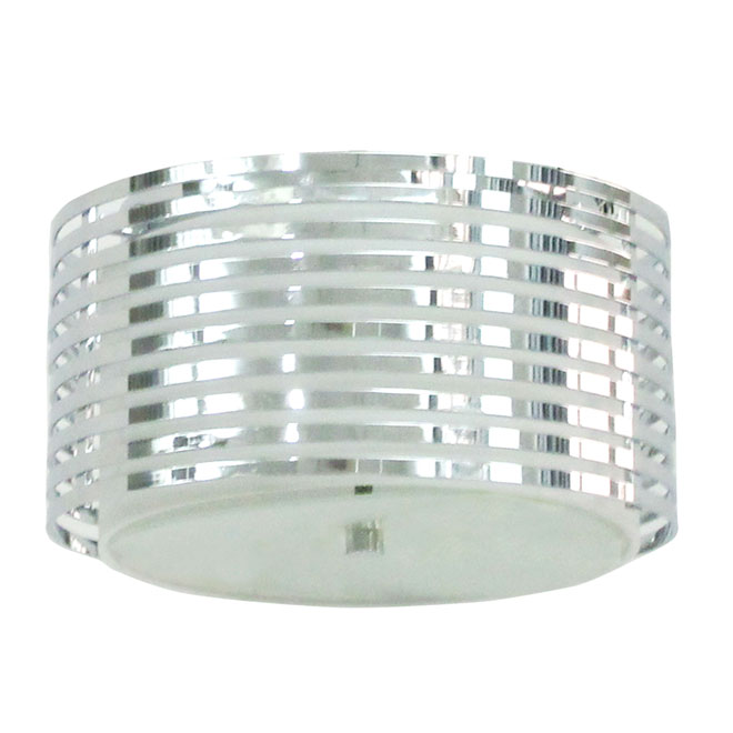 Flush-Mount Light - 2 Lights - Chrome