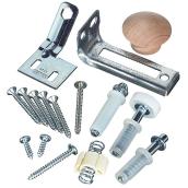 Quincaillerie pour porte pliante à deux volets