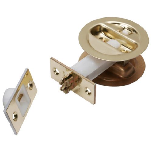 Poignée circulaire avec loquet pour porte escamotable