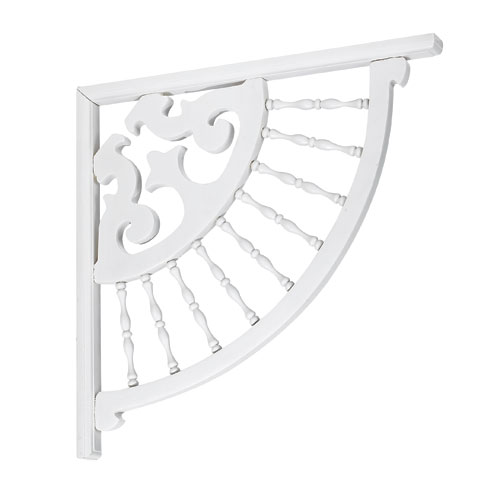 Équerre en pin sur support « Ram & Spingle », blanche