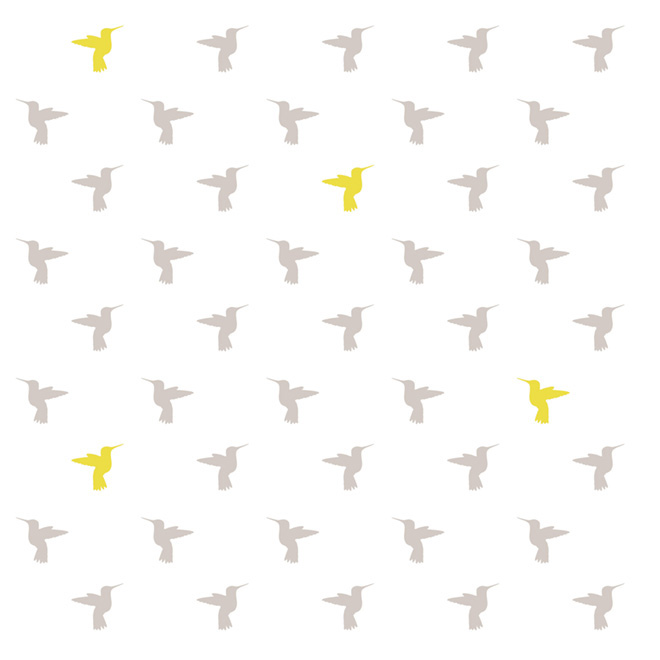 Removable Vinyl Wall Decal - "Hummingbird" - 2-Pack