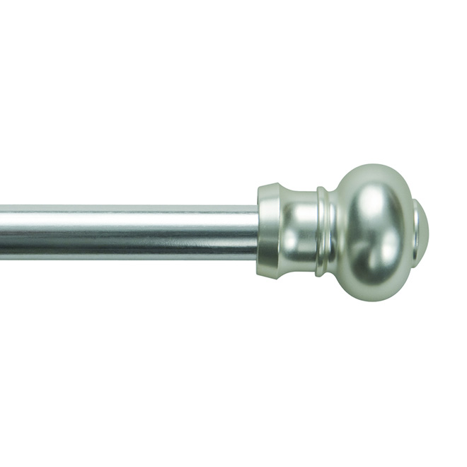 Adjustable Curtain Rod - 28" to 48" - Satin Silver
