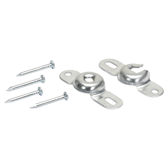 Supports pour toile, intérieur chrome, paquet de 2