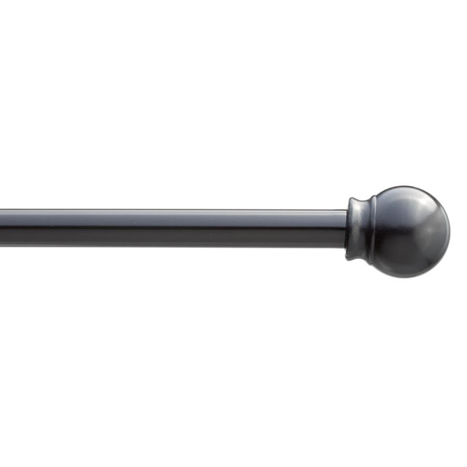 Tringle à rideau ajustable, boule, 48" à 84", bronze huilé